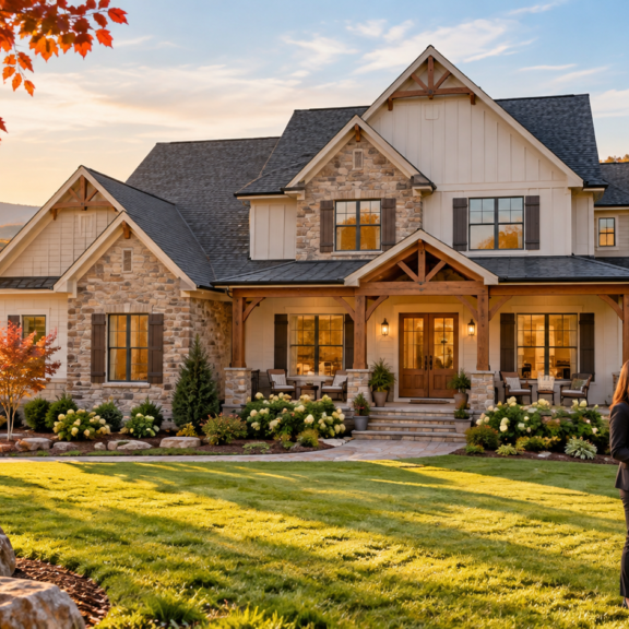 Golden-Hour Autumn Farmhouse Welcome